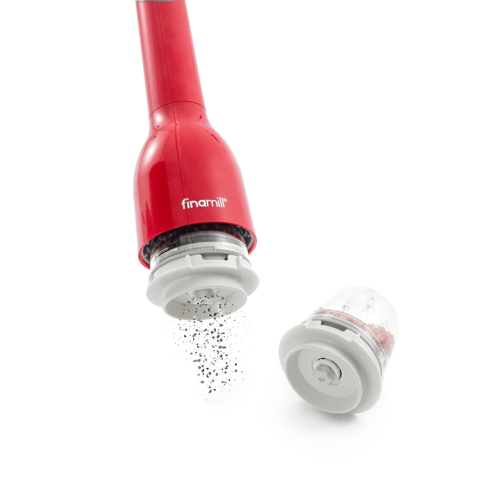 FinaMill Classic 3pc Battery Spice Grinder Set - Sangria Red - Simmer and Slice