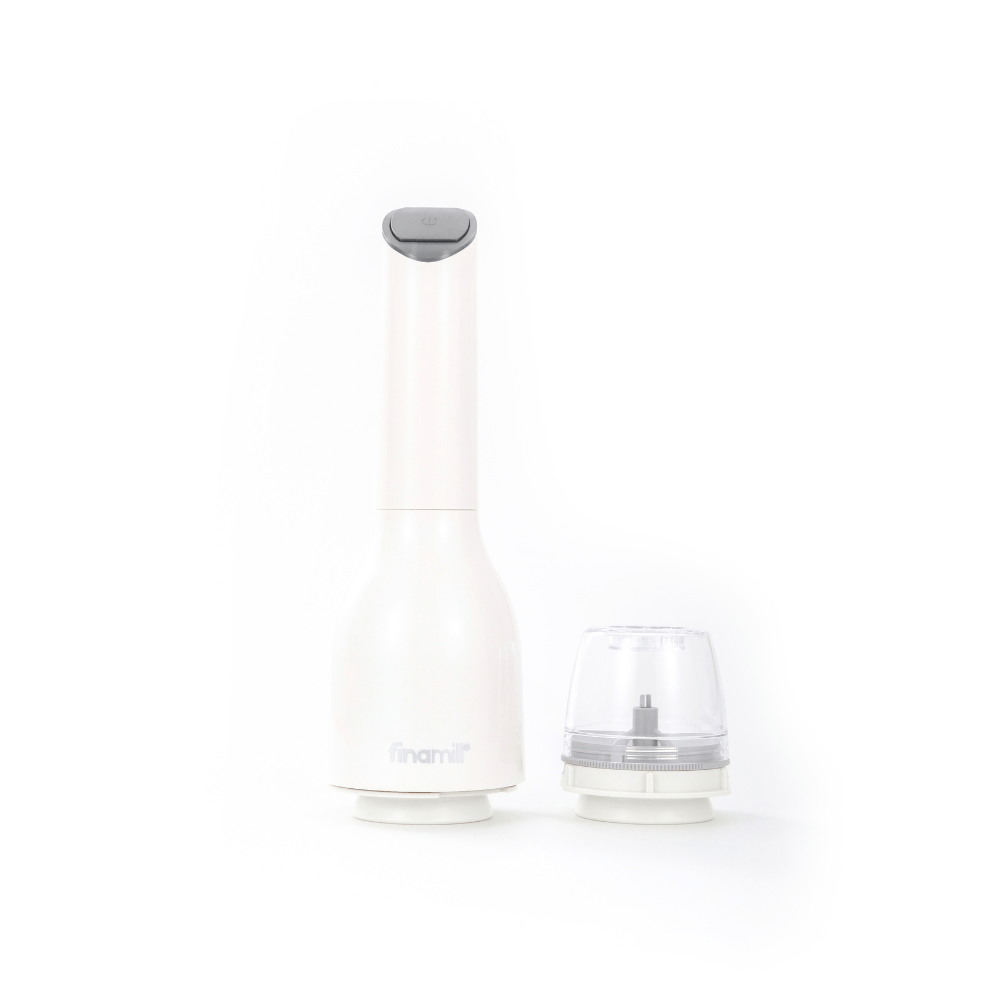 FinaMill Classic 3pc Battery Spice Grinder Set - Soft Cream - Simmer and Slice