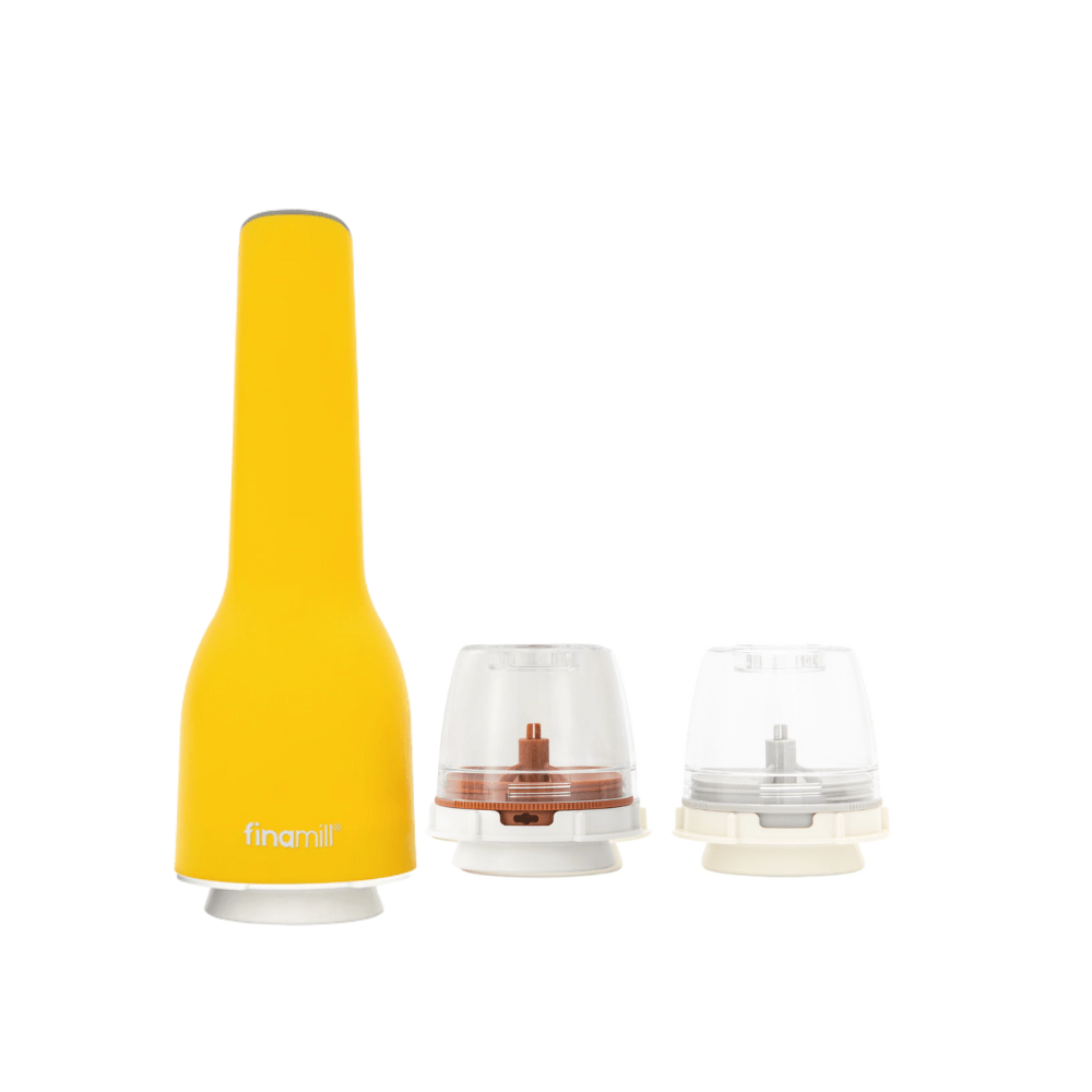 FinaMill One 3pc USB Spice Grinder Set - Canary Yellow - Simmer and Slice