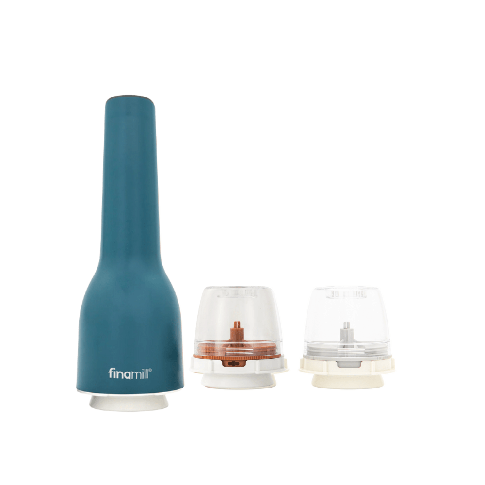 FinaMill One 3pc USB Spice Grinder Set - Ocean Blue - Simmer and Slice