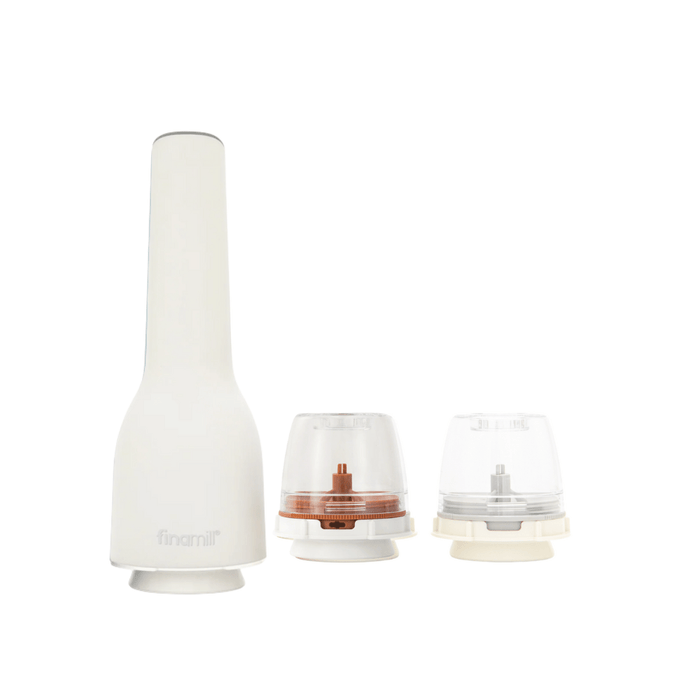 FinaMill One 3pc USB Spice Grinder Set - Soft Cream - Simmer and Slice