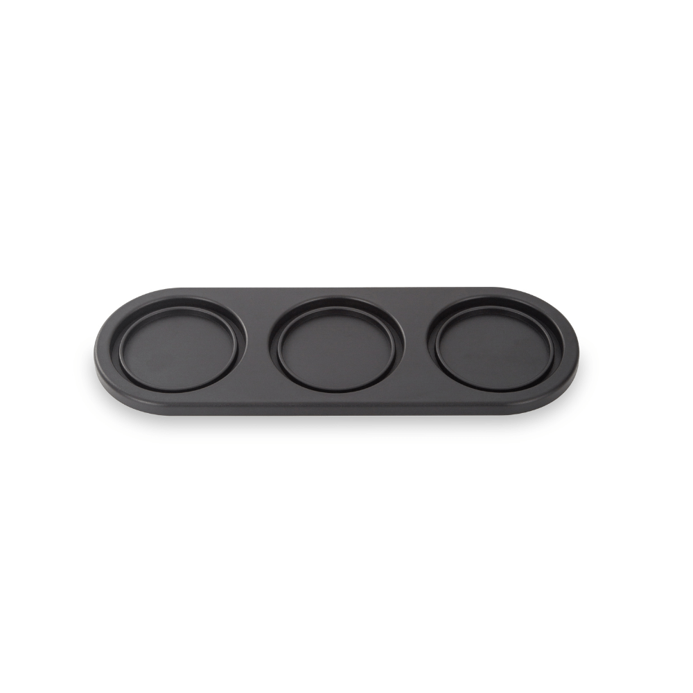 FinaMill Stackable Trio Tray - Black - Simmer and Slice
