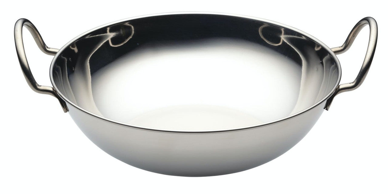 KitchenCraft World of Flavours Indian Stainless Steel Large Balti Dish 26cm