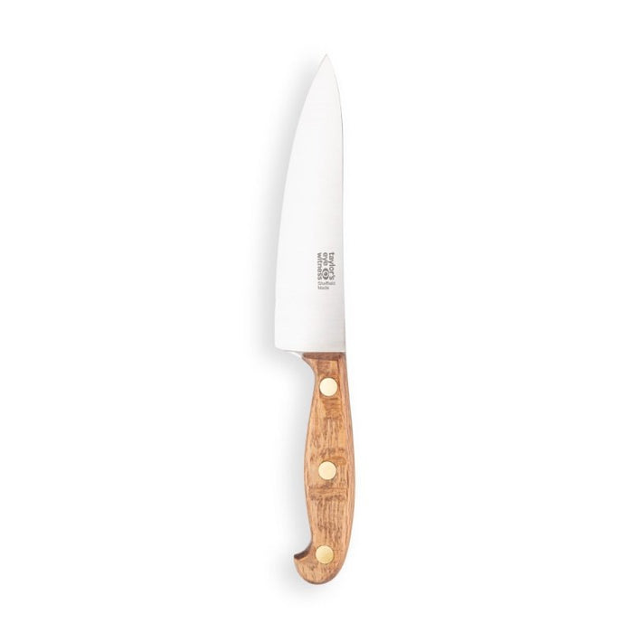 Heritage Oak 16cm 6"Cooks Knife Sheffield Made - Simmer and Slice