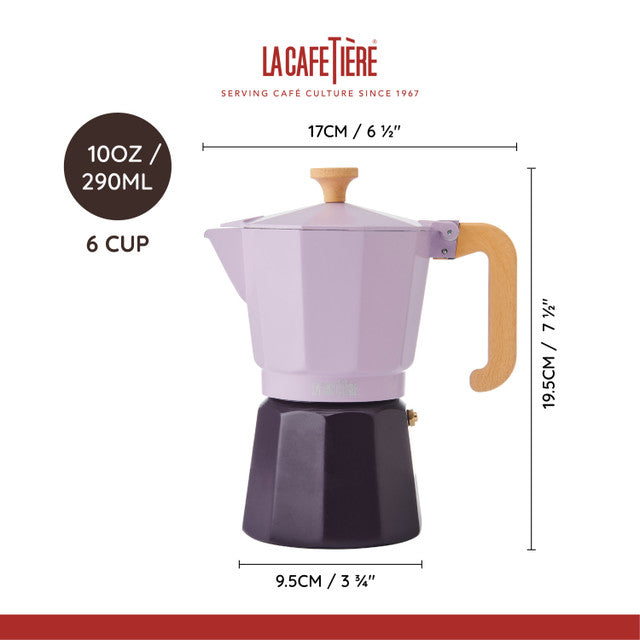 Le Cafetiere Espresso Maker 2 Tone 6cup Purple