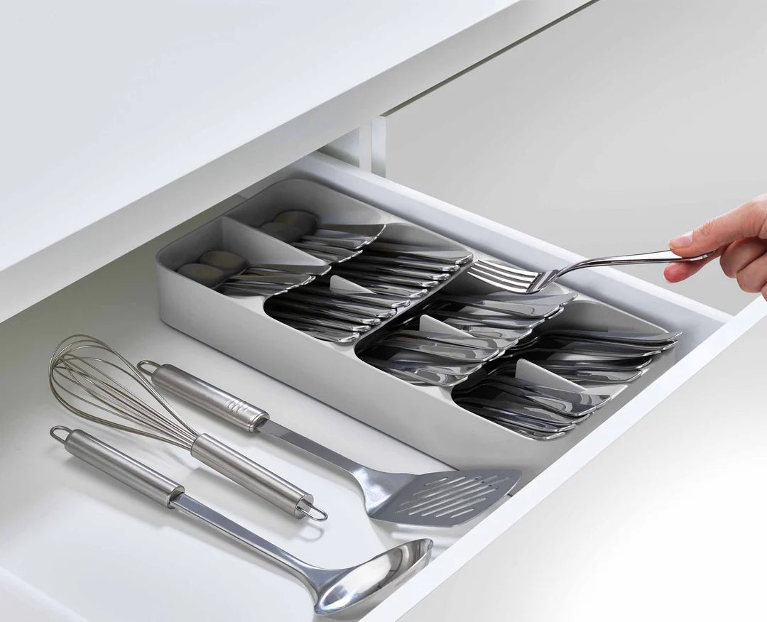 Joseph Joseph DrawerStore™ Large Grey Cutlery Organiser - Simmer and Slice