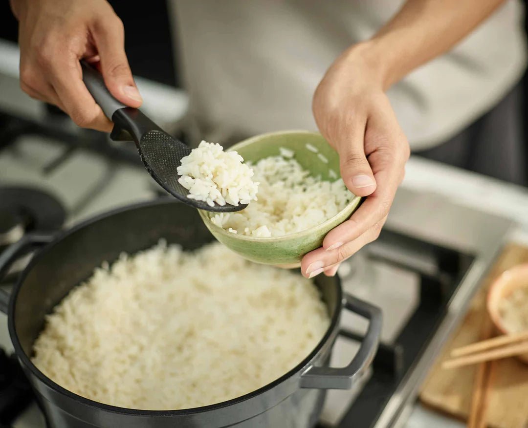 Joseph Joseph Elevate™ Fusion Black Rice Spoon - Simmer and Slice