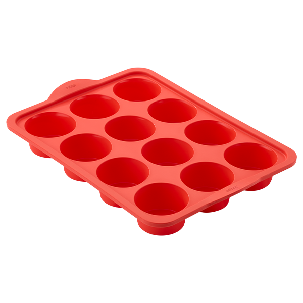 Judge Silicone Bakeware, 12 cup Muffin Tin, Cup size 7x3cm, Berry