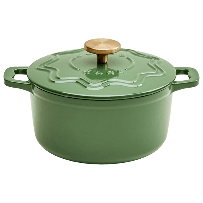 Judgeware Enamelled Cast Iron 20cm Casserole 3.5l, Green - Simmer and Slice