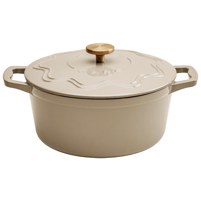 Judgeware Enamelled Cast Iron 26cm Casserole 4.5L, Mushroom - Simmer and Slice