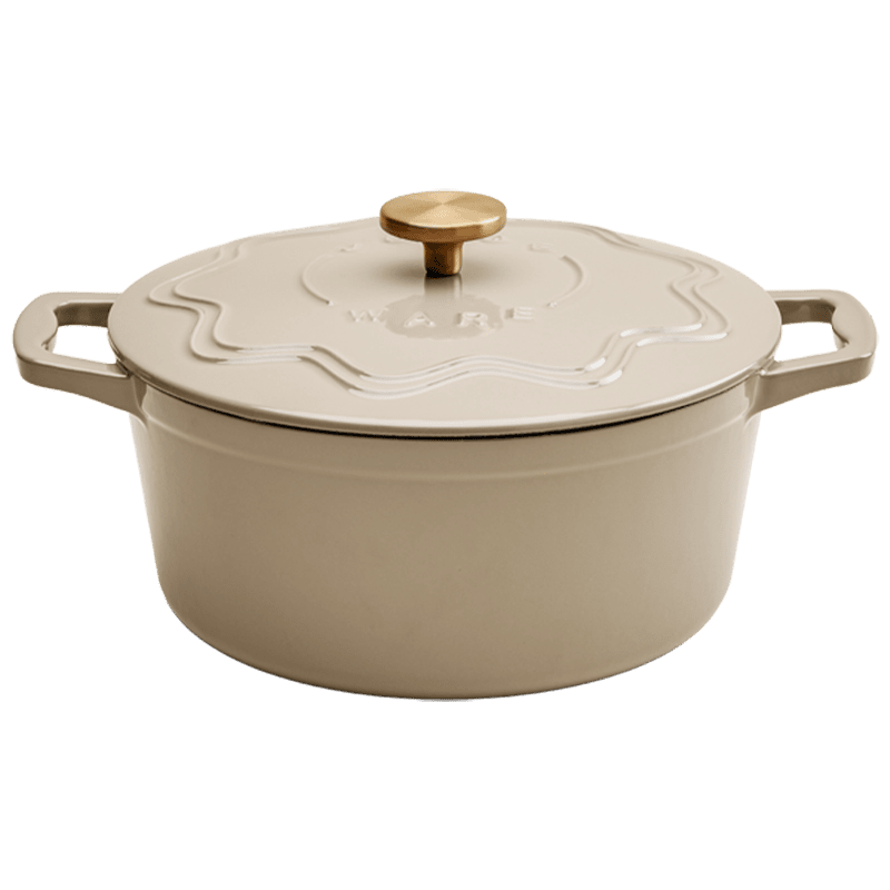 Judgeware Enamelled Cast Iron 26cm Casserole 4.5L, Mushroom - Simmer and Slice