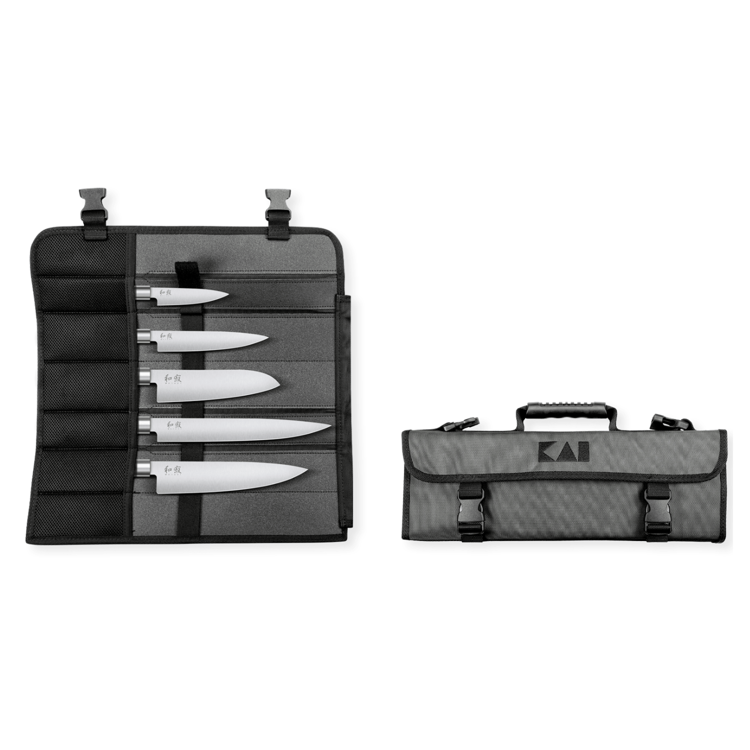 Kai Wasabi Black 5pc Knife Bag Set - Simmer and Slice