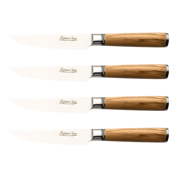 Katana Saya 4pc Steak Knife Set - Simmer and Slice