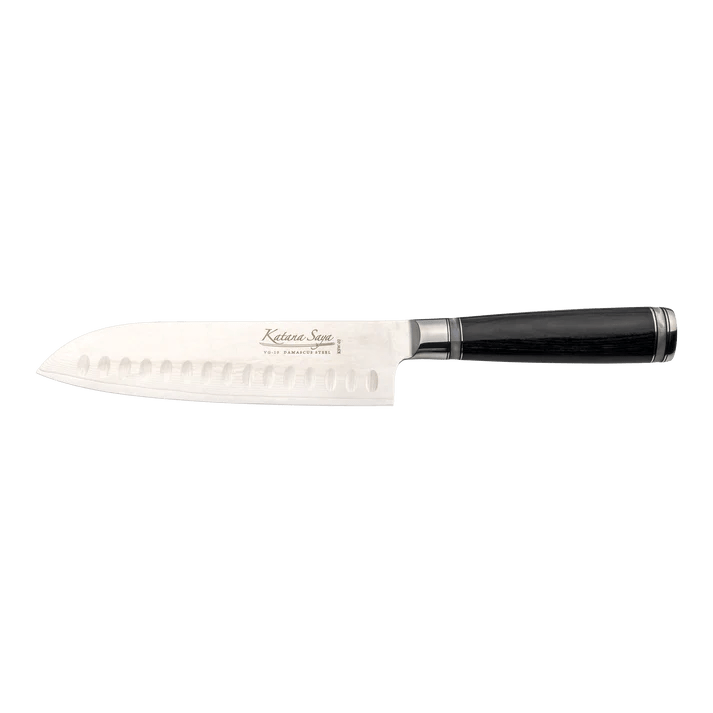 Katana Saya Pakkawood Santoku Knife 18cm (Wooden Sheath) - Simmer and Slice