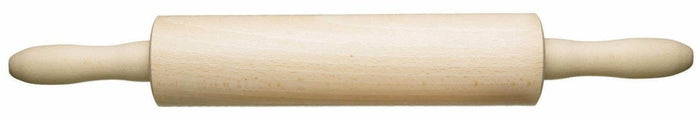 KitchenCraft Beech Wood Revolving 44cm Rolling Pin - Simmer and Slice