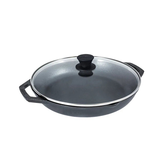 Lodge Everyday Cast Iron Pan with Glass Lid 30.5cm | 12" - Simmer and Slice