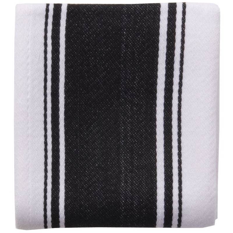 Love Colour Striped Tea Towel - True Black - Simmer and Slice