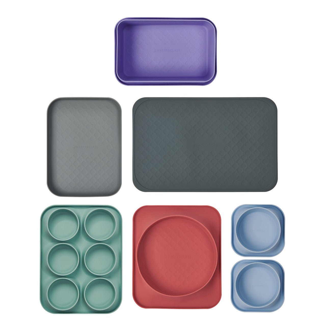 MasterClass Silicone Bakeware Set Made From Non - Toxic, Non - Stick, 7 Piece - Simmer and Slice