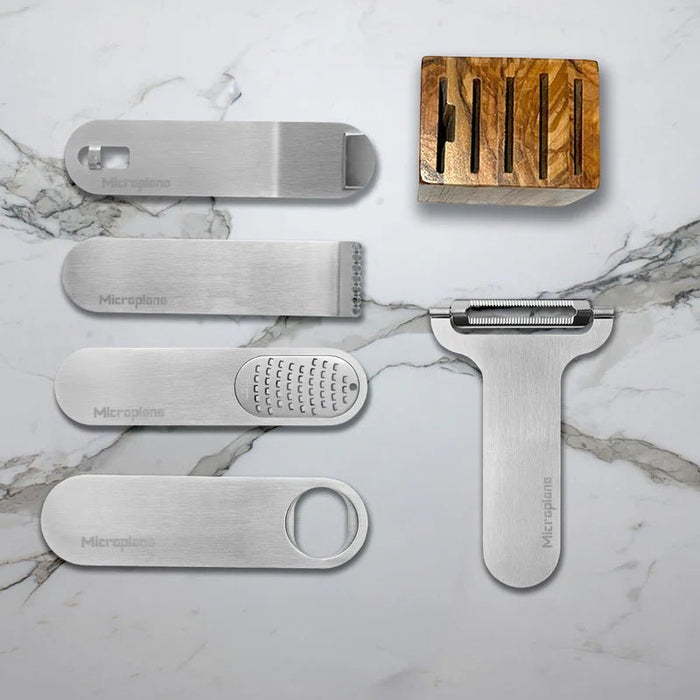 Microplane Style Line Bar Tools Set | Walnut - Simmer and Slice