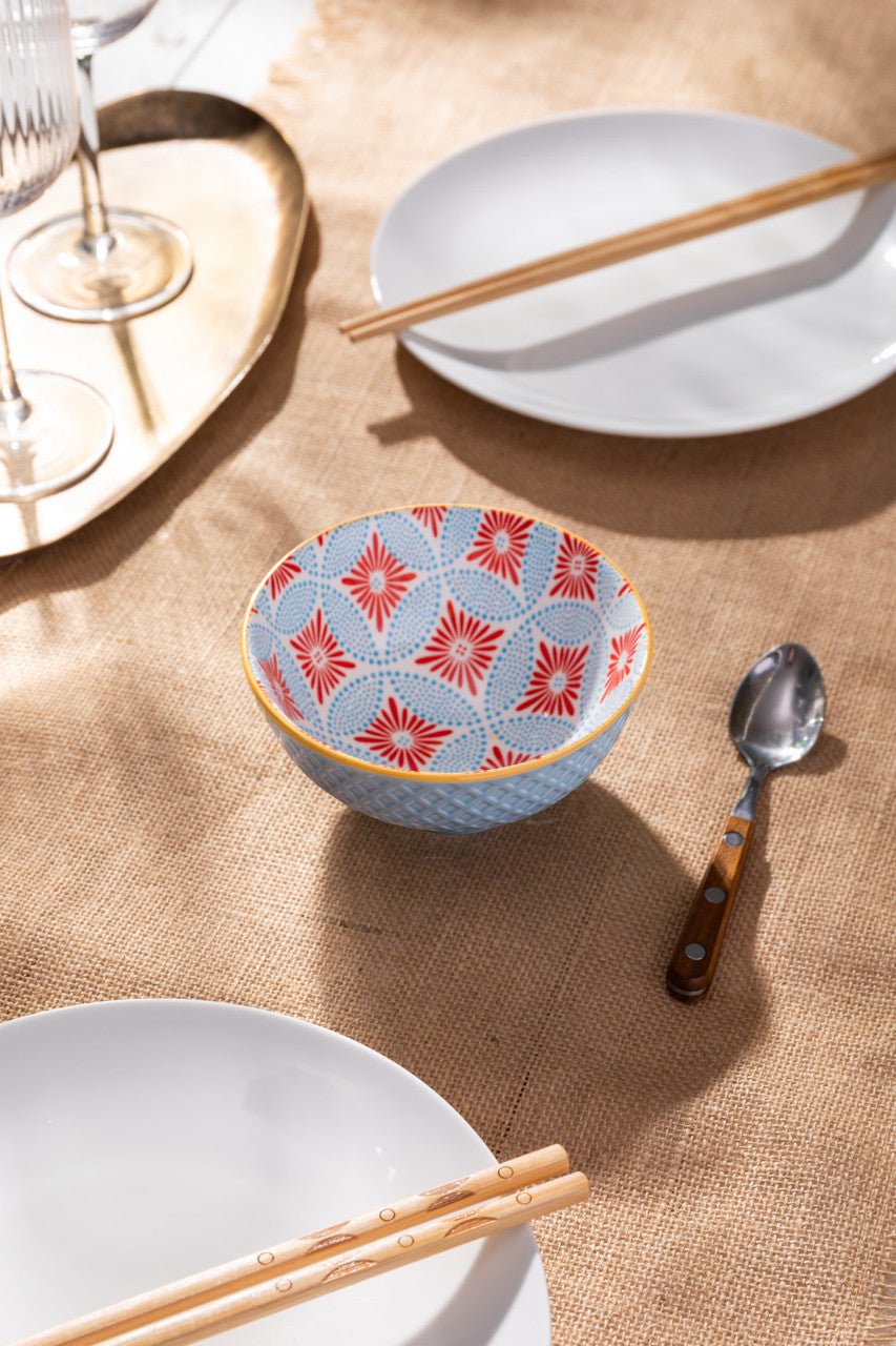 Mikasa Blue Mosaic Stoneware Nibble Bowl, 12cm - Simmer and Slice