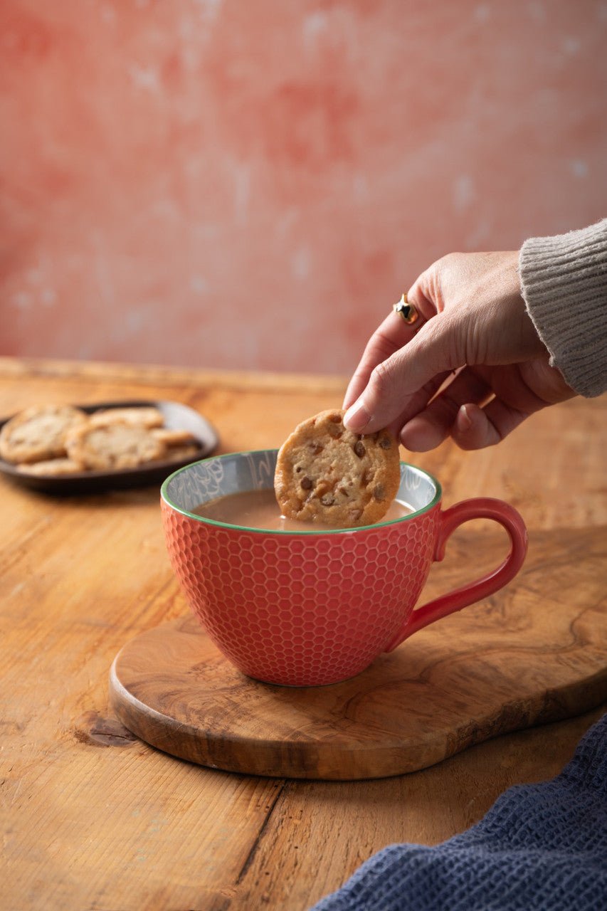 Mikasa Grey Floral Stoneware Mug, 330ml - Simmer and Slice