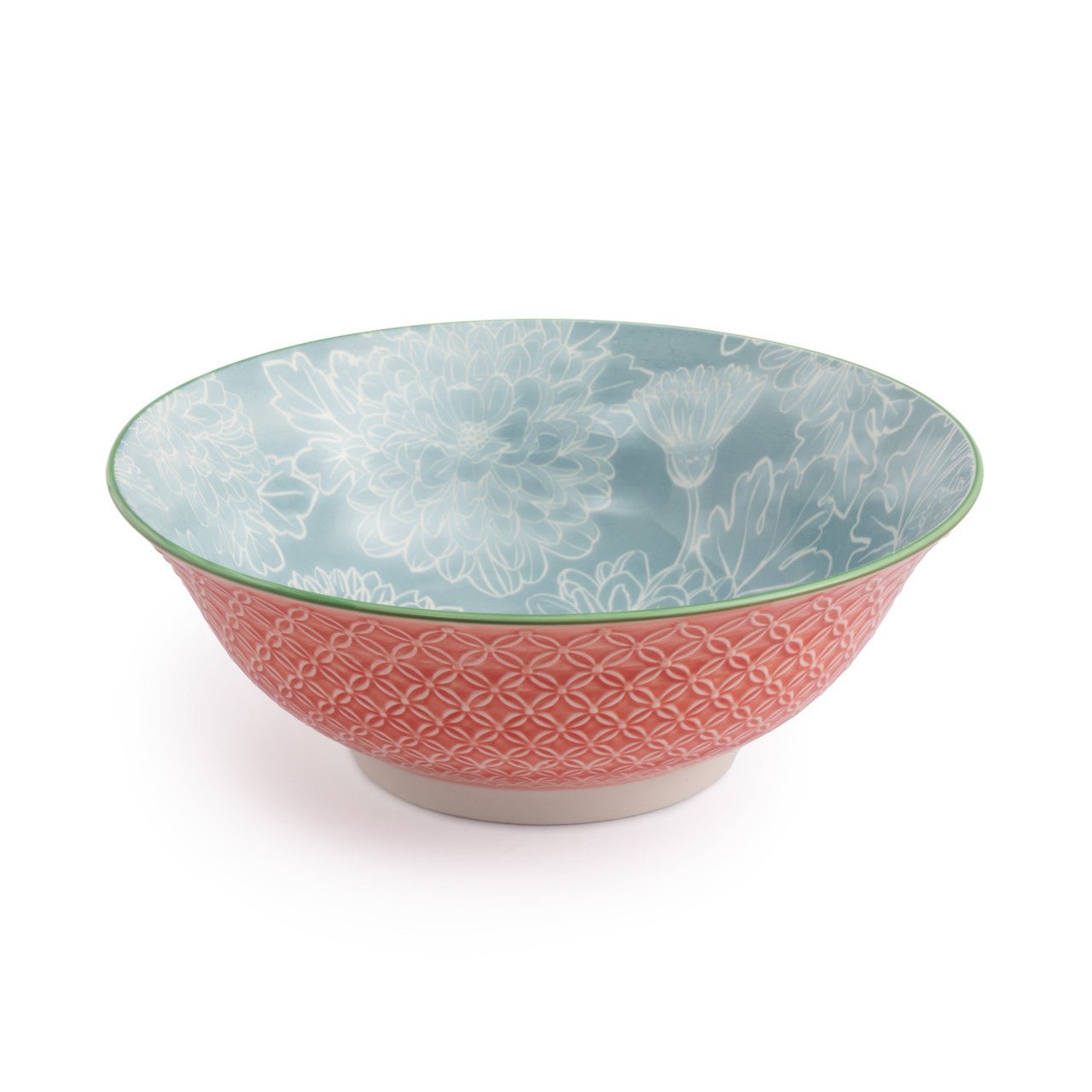 Mikasa Grey Floral Stoneware Ramen Bowl, 21cm - Simmer and Slice