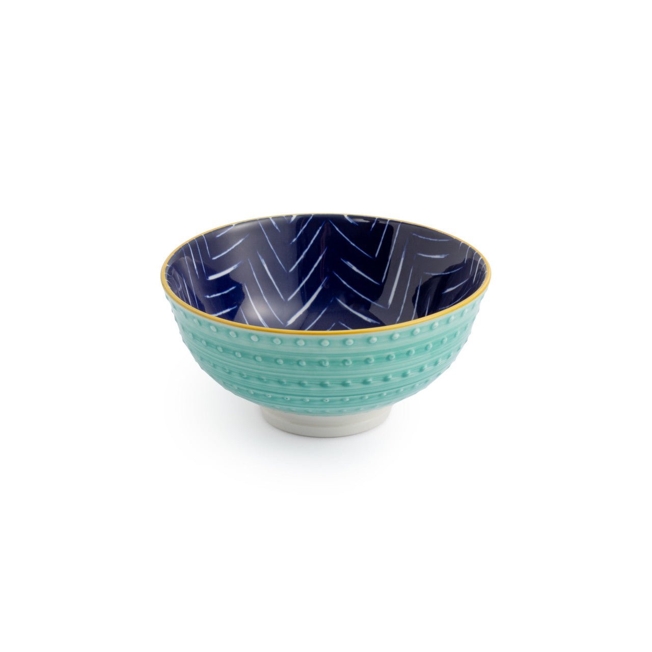 Mikasa Indigo Chevron Stoneware Nibble Bowl, 12cm - Simmer and Slice