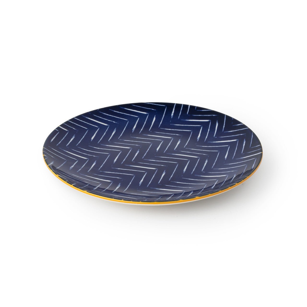 Mikasa Indigo Chevron Stoneware Side Plate, 18cm - Simmer and Slice