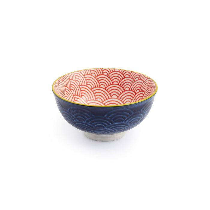 Mikasa Red and Blue Arc Stoneware Nibble Bowl, 12cm - Simmer and Slice
