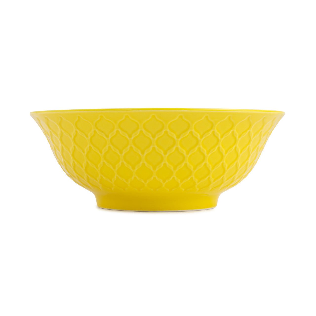 Mikasa Yellow and Blue Geometric Stoneware Ramen Bowl, 21cm - Simmer and Slice