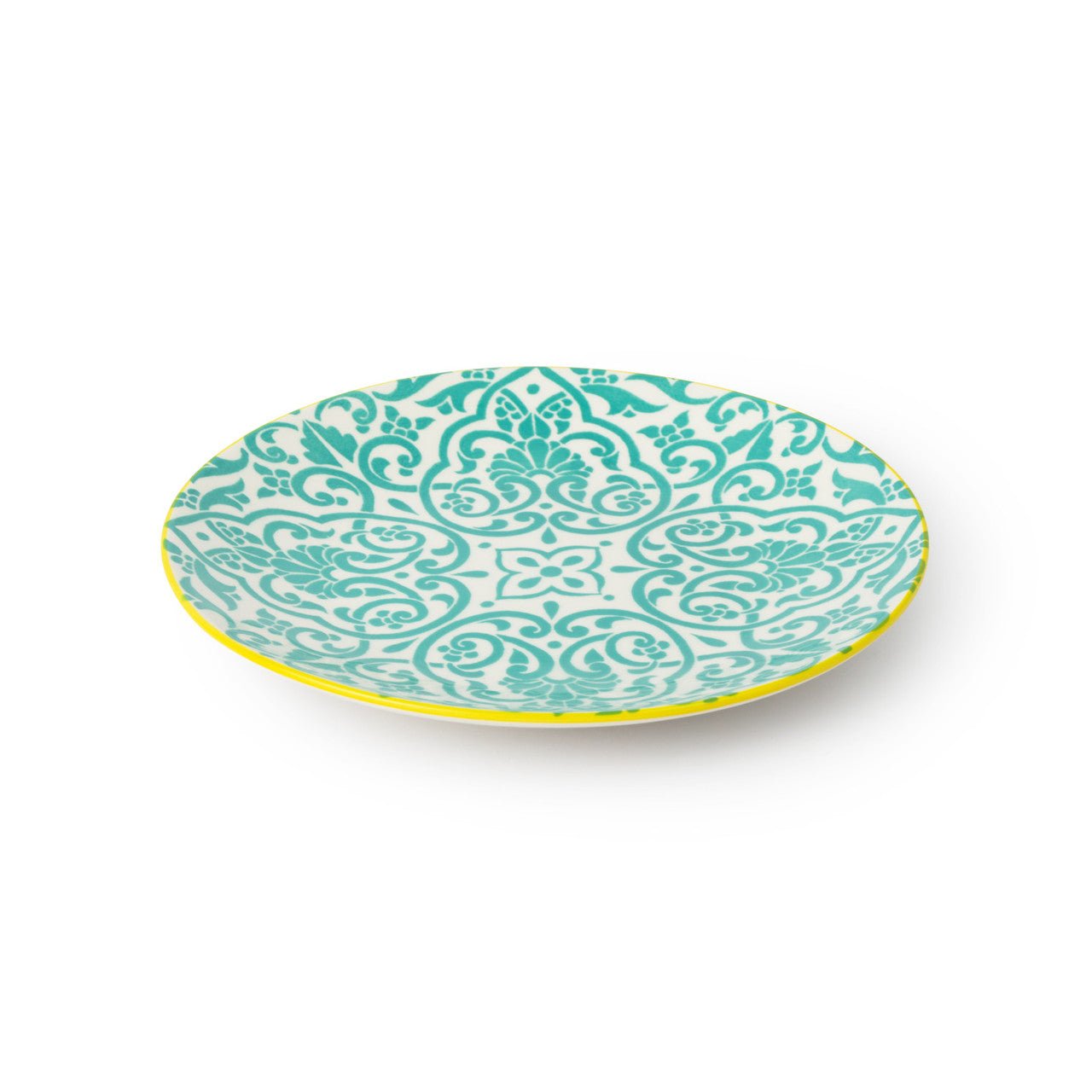 Mikasa Yellow and Blue Geometric Stoneware Side Plate, 18cm - Simmer and Slice