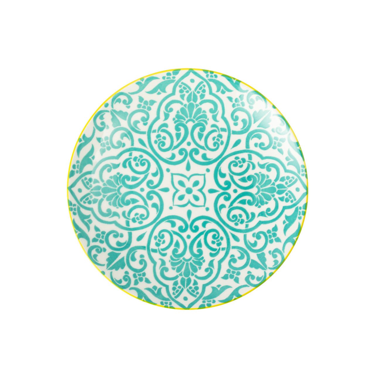 Mikasa Yellow and Blue Geometric Stoneware Side Plate, 18cm - Simmer and Slice