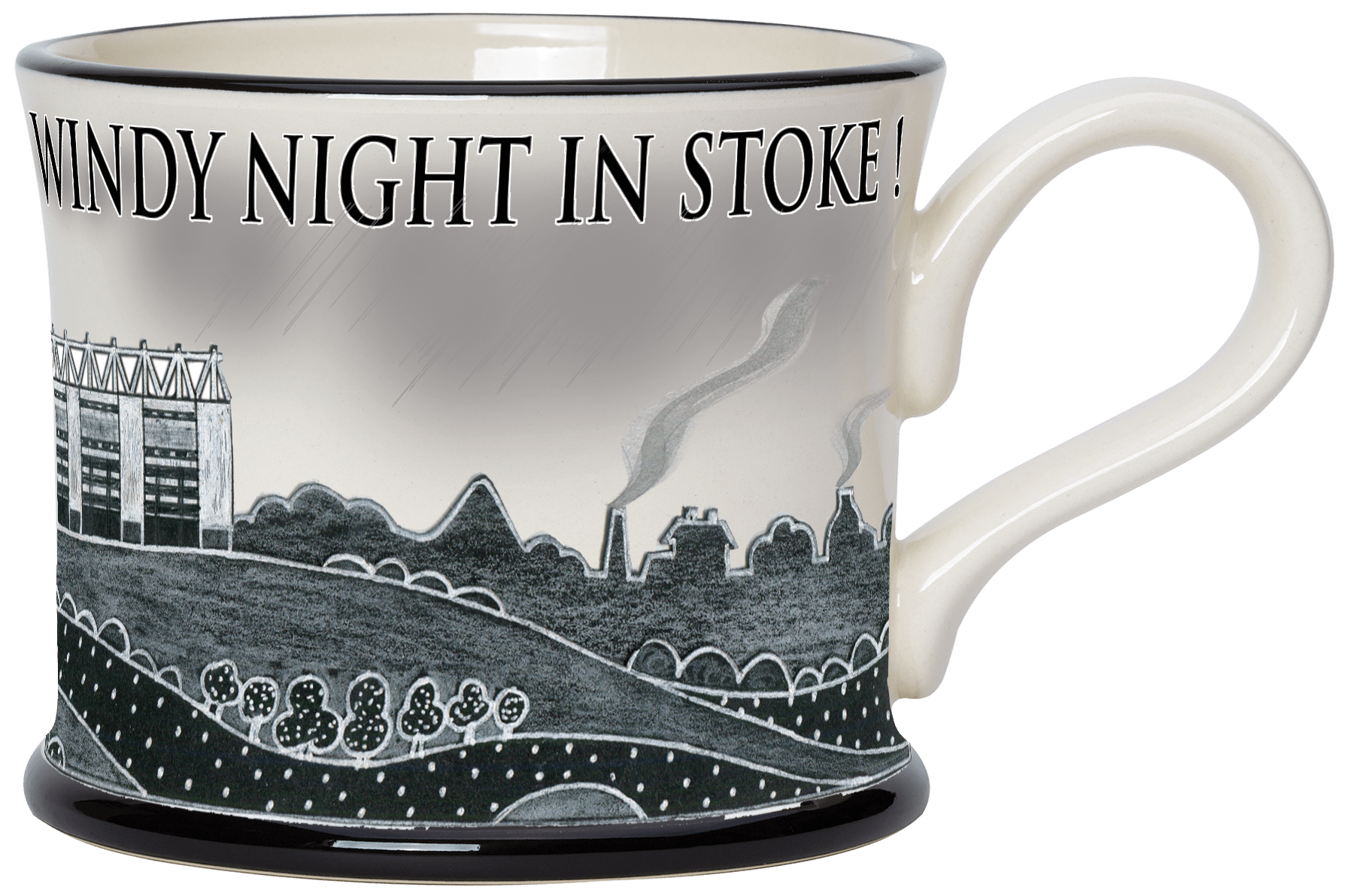 Moorland Cold, Wet, Windy Night In Stoke Mug - Simmer and Slice