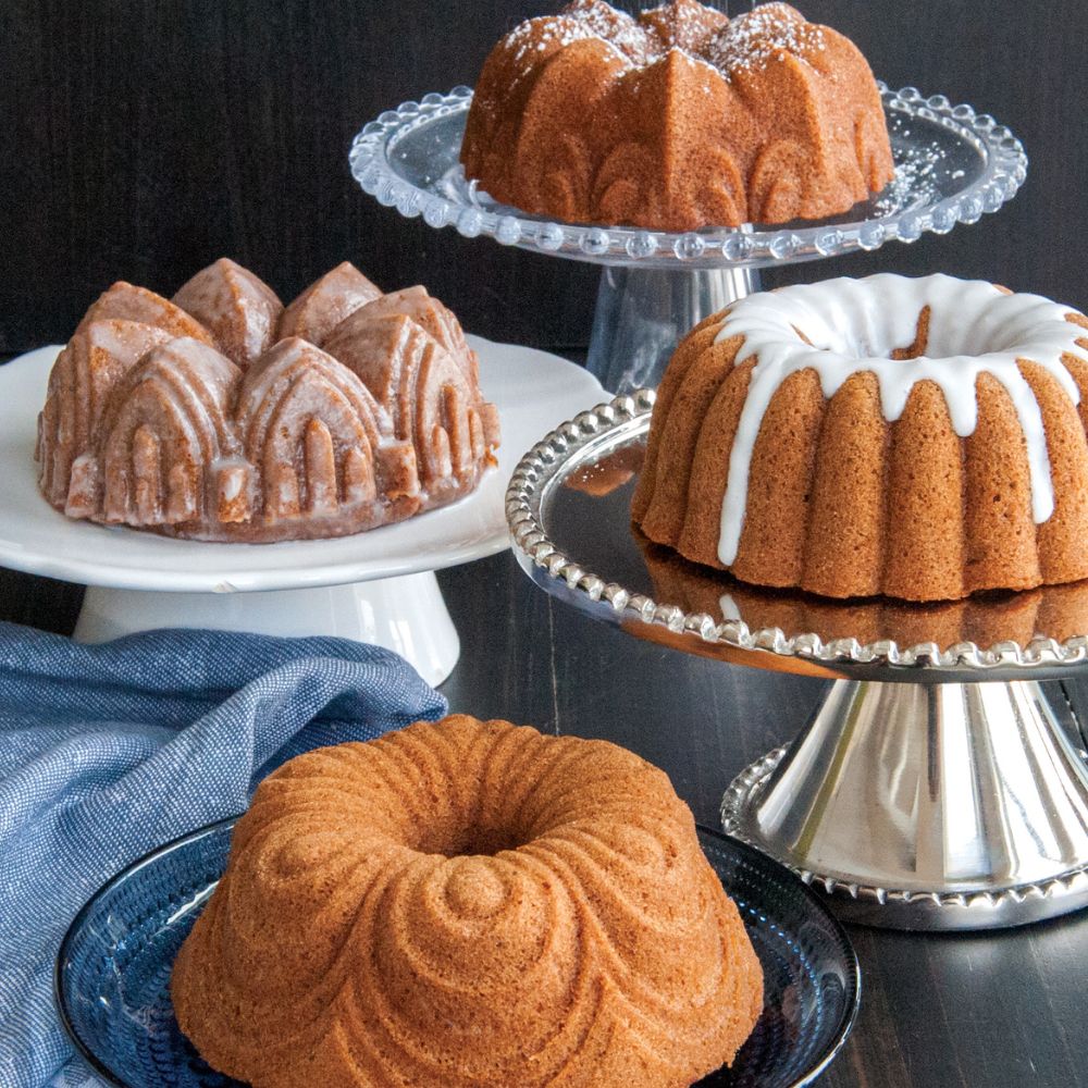 Nordic Ware GOLD Bundt® Quartet Pan - Simmer and Slice