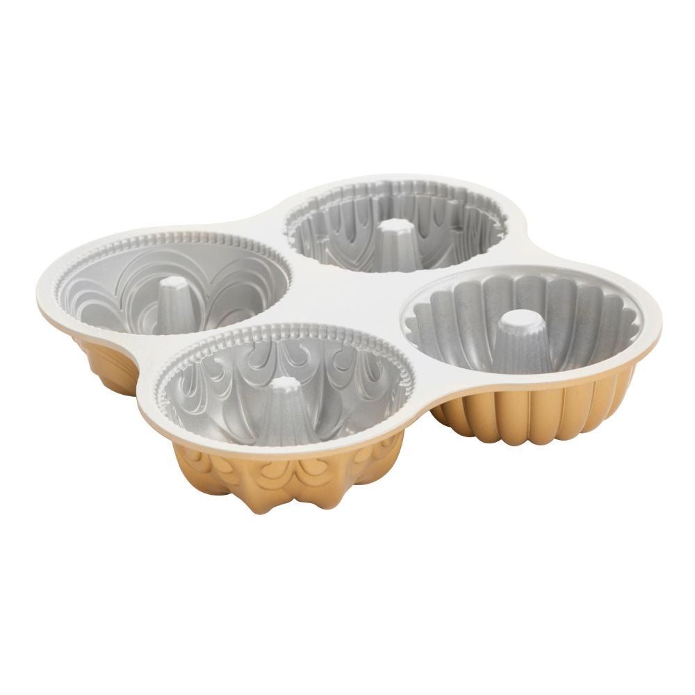 Nordic Ware GOLD Bundt® Quartet Pan - Simmer and Slice