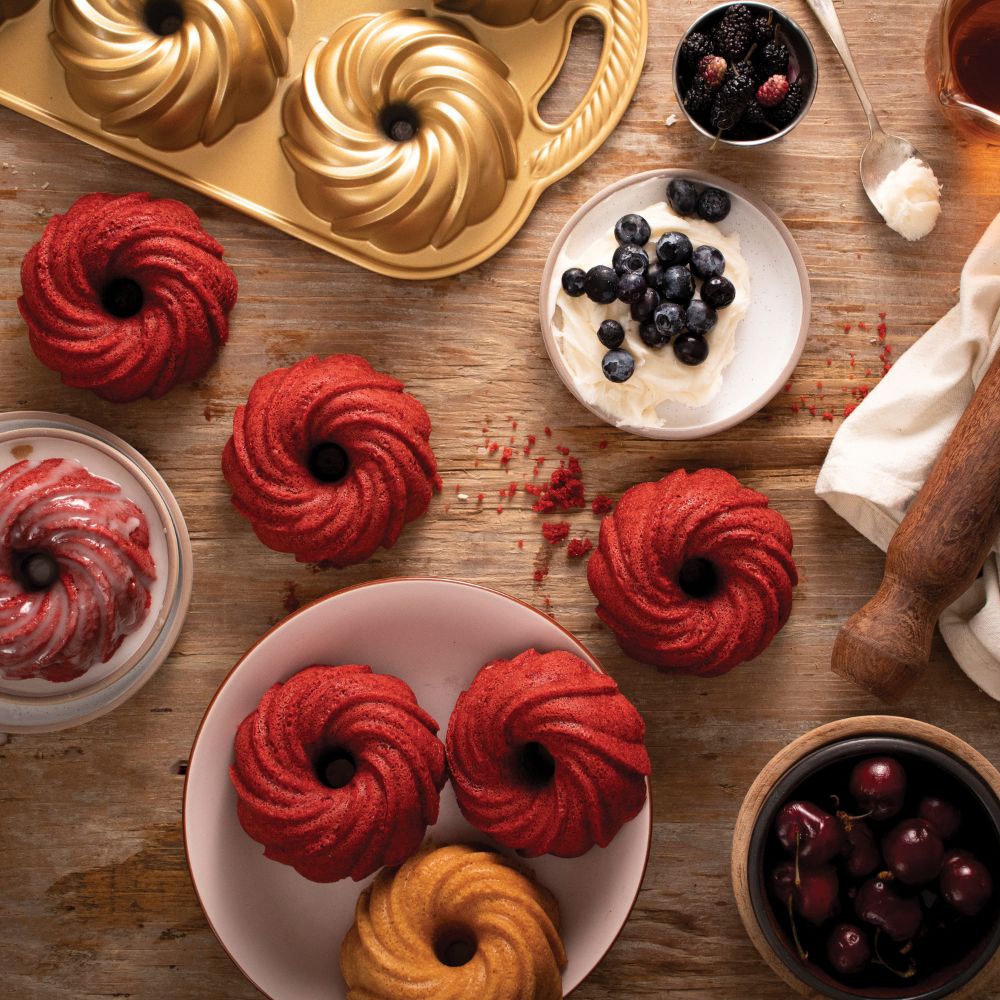 Nordic Ware GOLD Swirl Bundtlette®  - Simmer and Slice