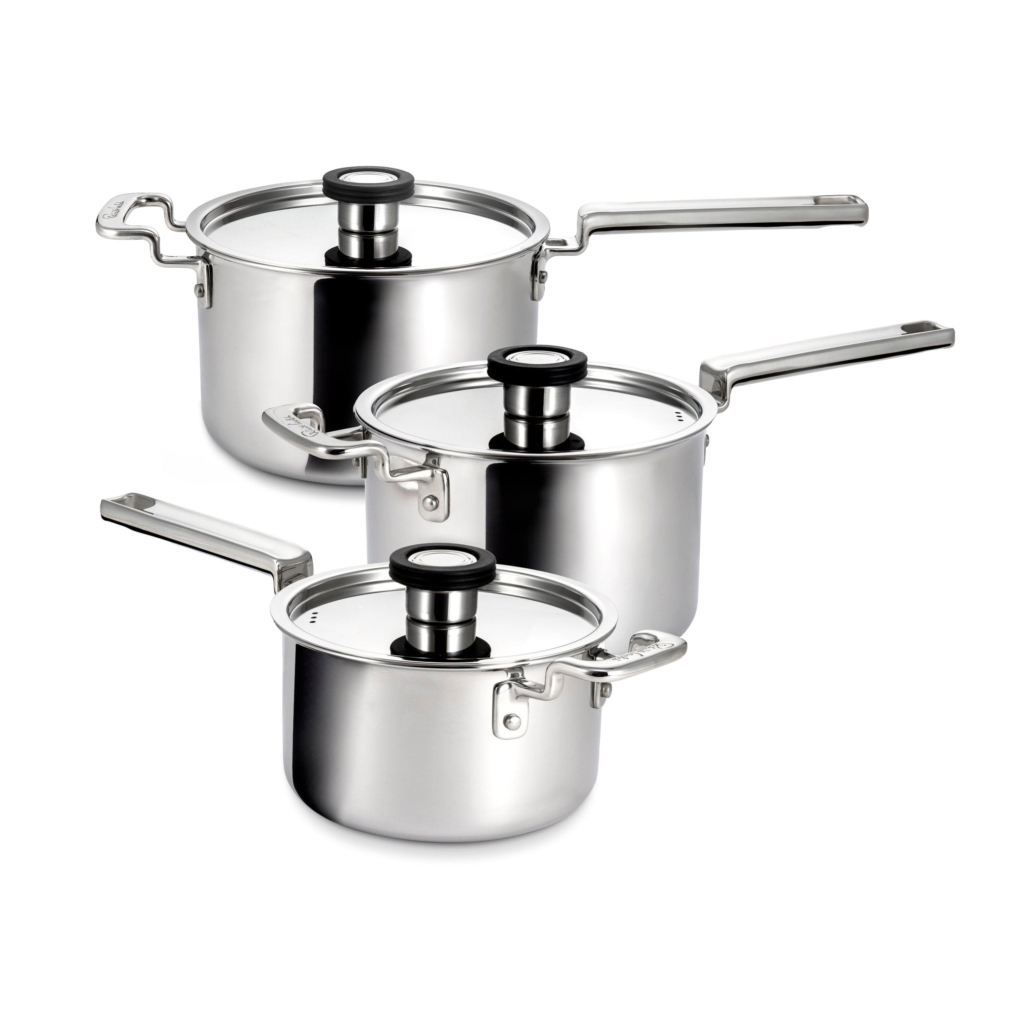 Robert Welch 316 Series Cookware (BR) Saucepan Set 3pc (16cm 18cm 20cm) - Simmer and Slice