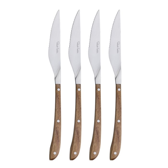 Robert Welch Contour (Walnut) Steak Knife, Set of 4 - Simmer and Slice