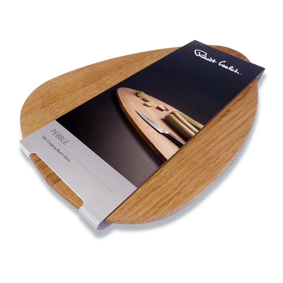 Robert Welch Oak Pebble Chopping Board 32cm - Simmer and Slice