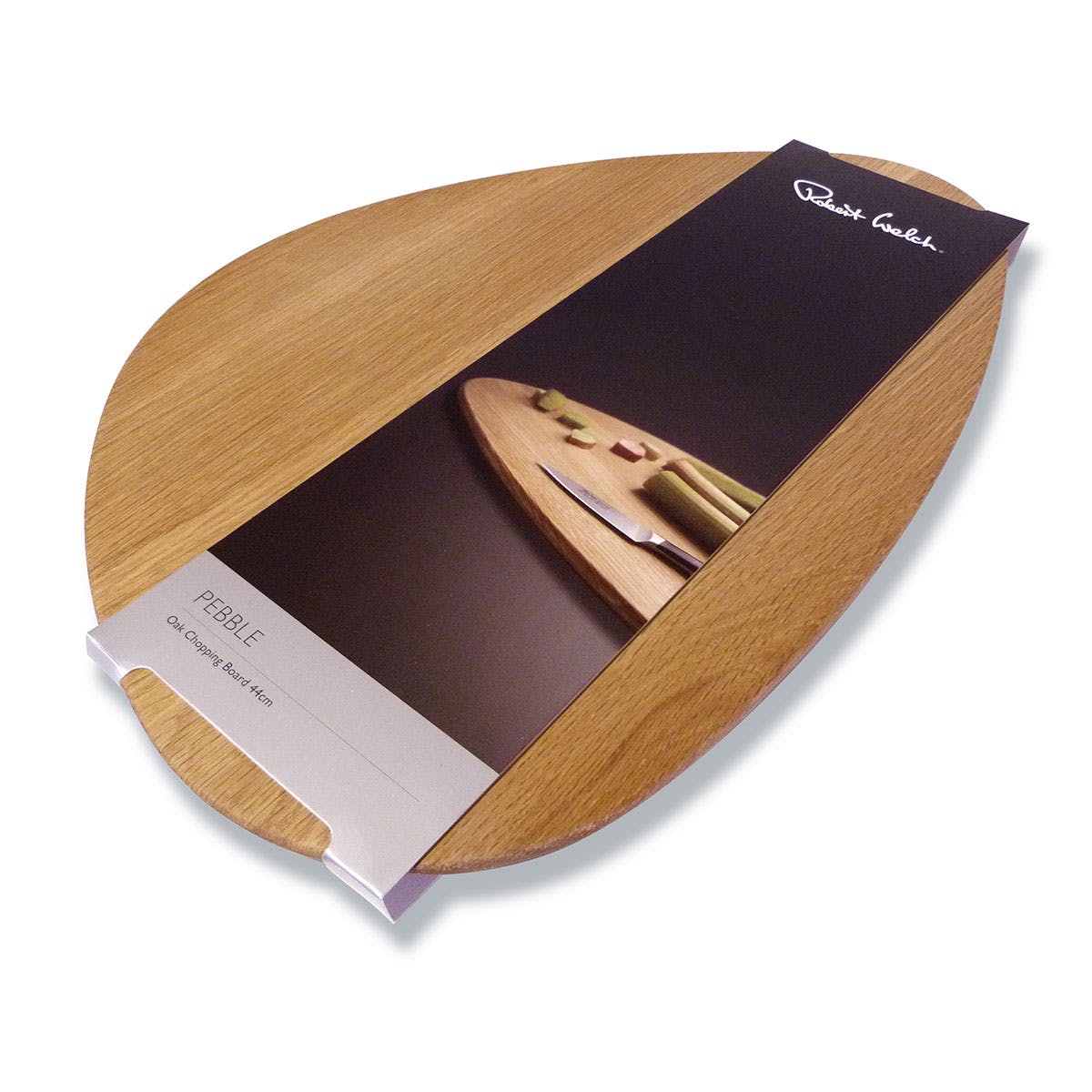 Robert Welch Oak Pebble Chopping Board 44cm - Simmer and Slice