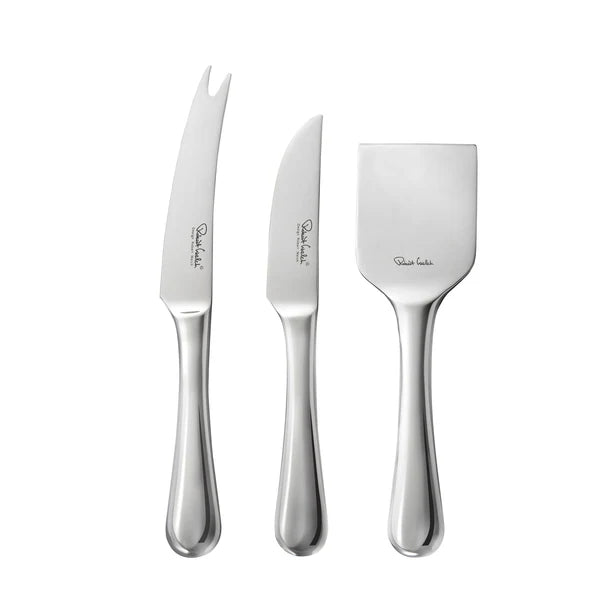 Robert Welch Radford Bright Cheese Chisel and Knives Set, 3 Piece - Simmer and Slice