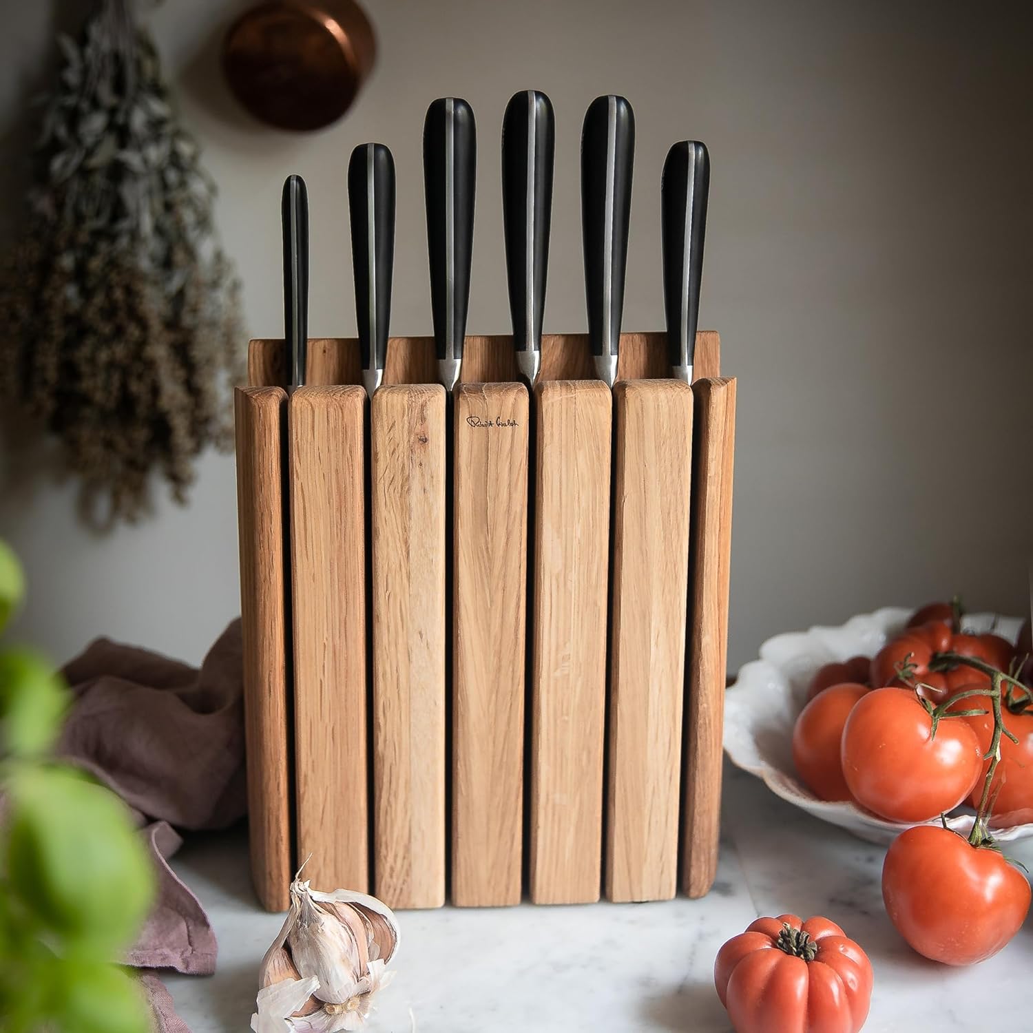 Robert Welch Signature Book Oak Knife Block Set - Simmer and Slice