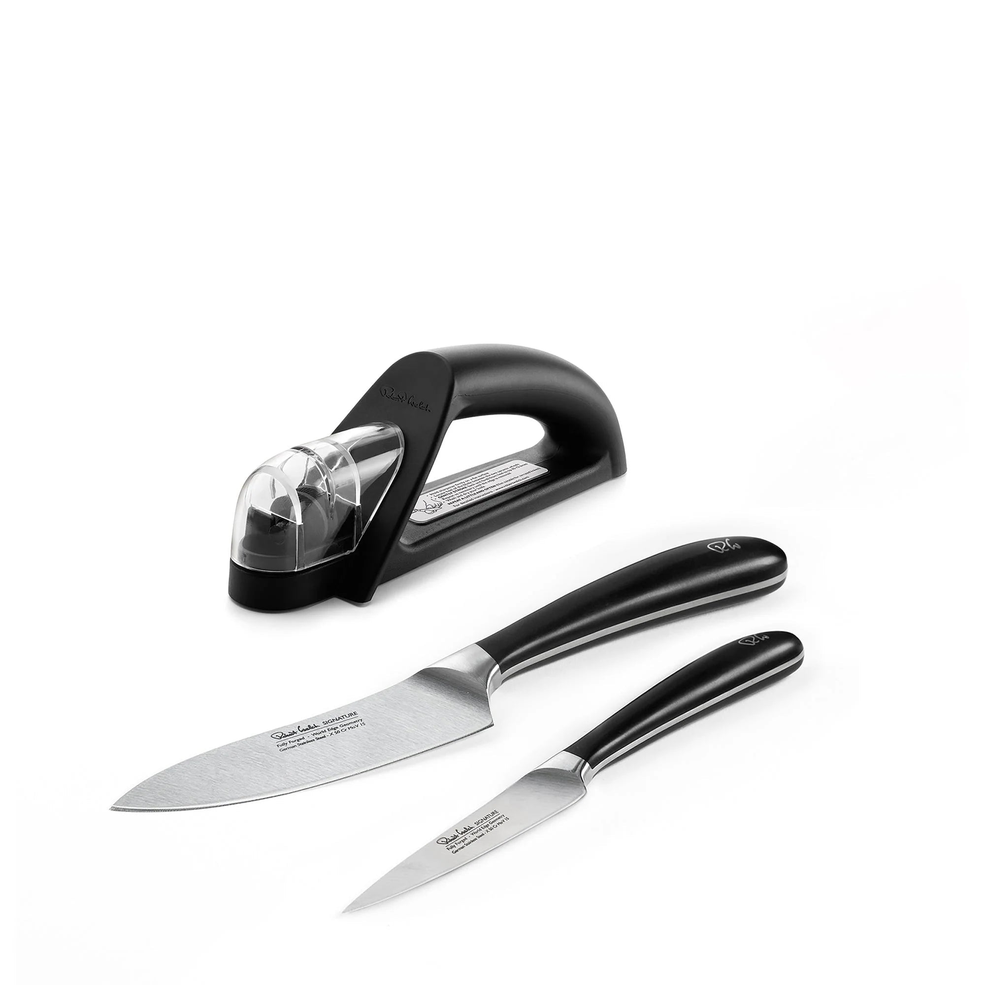 Robert Welch Signature Kitchen Knife Set with Knife Sharpener - Simmer and Slice