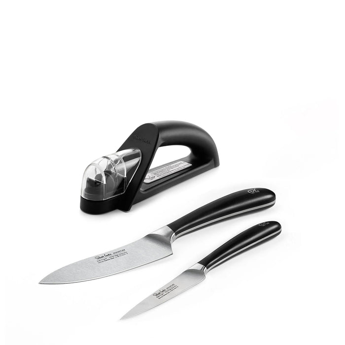 Robert Welch Signature Kitchen Knife Set with Knife Sharpener - Simmer and Slice