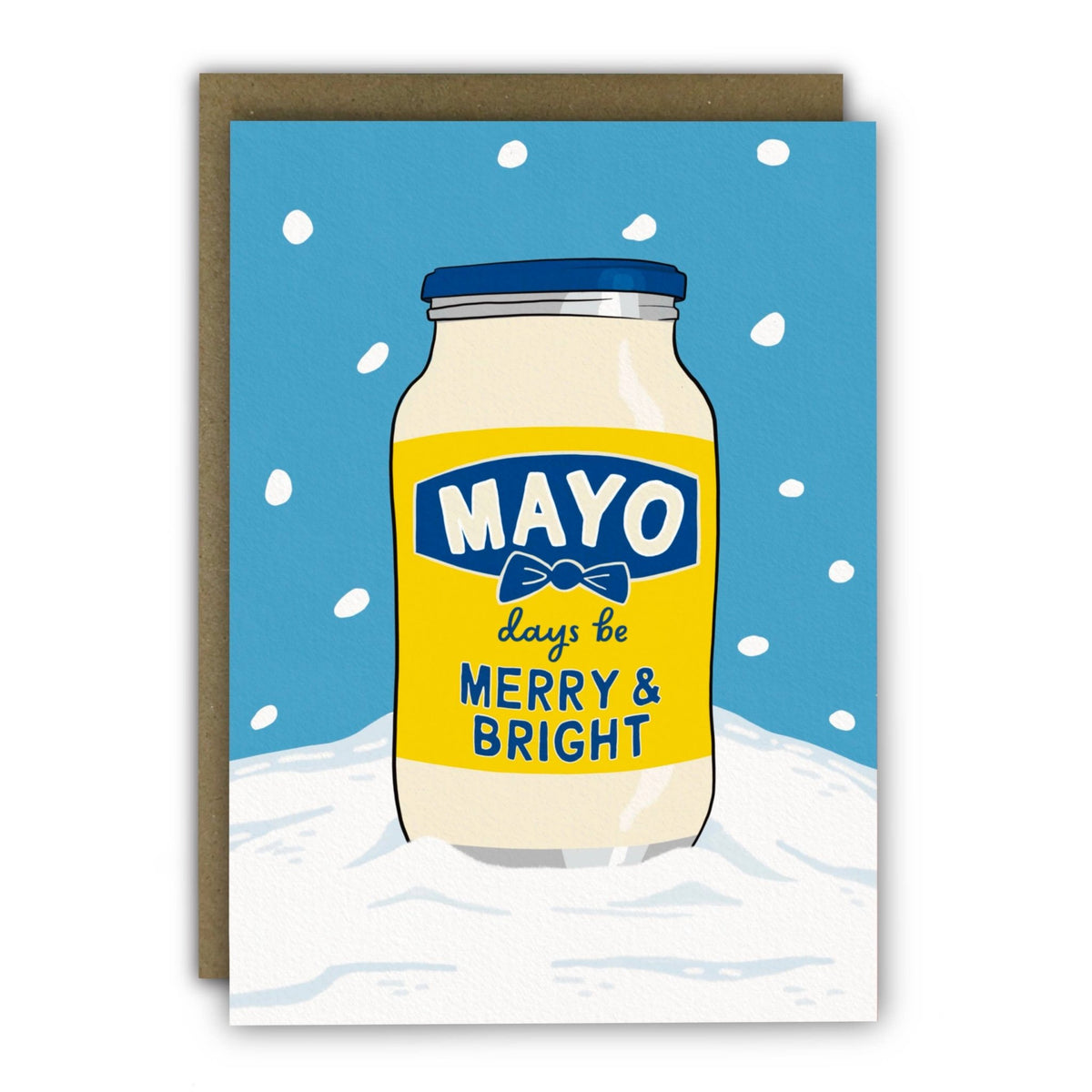 Running With Scissors Funny Christmas Card - Mayo Days Be Merry and Bright - Simmer and Slice