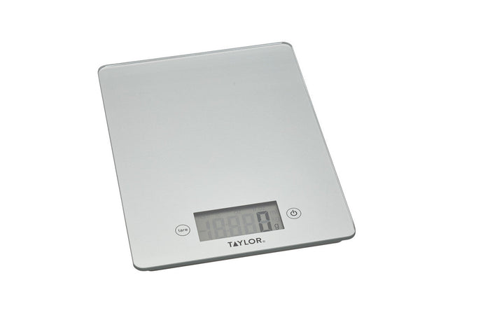 Taylor Pro Glass Digital 5Kg Kitchen Scales - Silver - Simmer and Slice