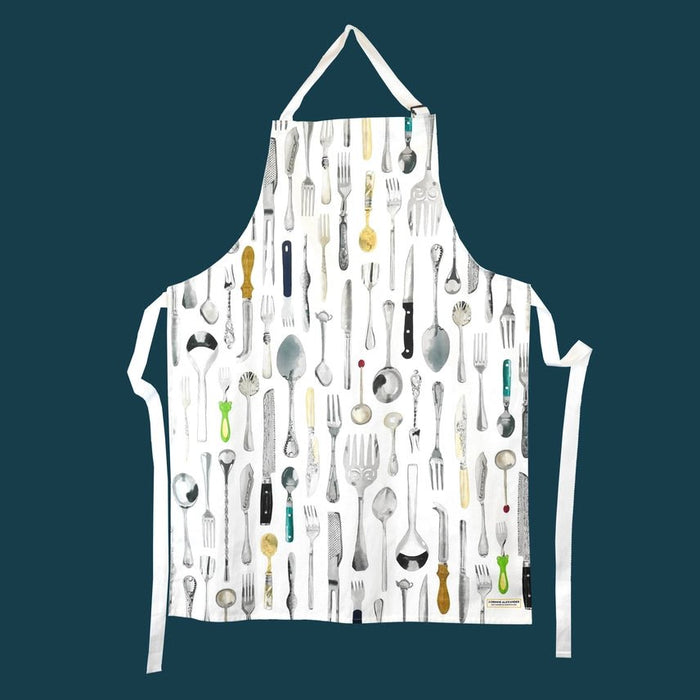 The Cutlery Draw Apron - British Made - 100% Cotton Apron - Simmer and Slice