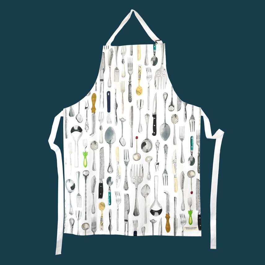 The Cutlery Draw Apron - British Made - 100% Cotton Apron - Simmer and Slice