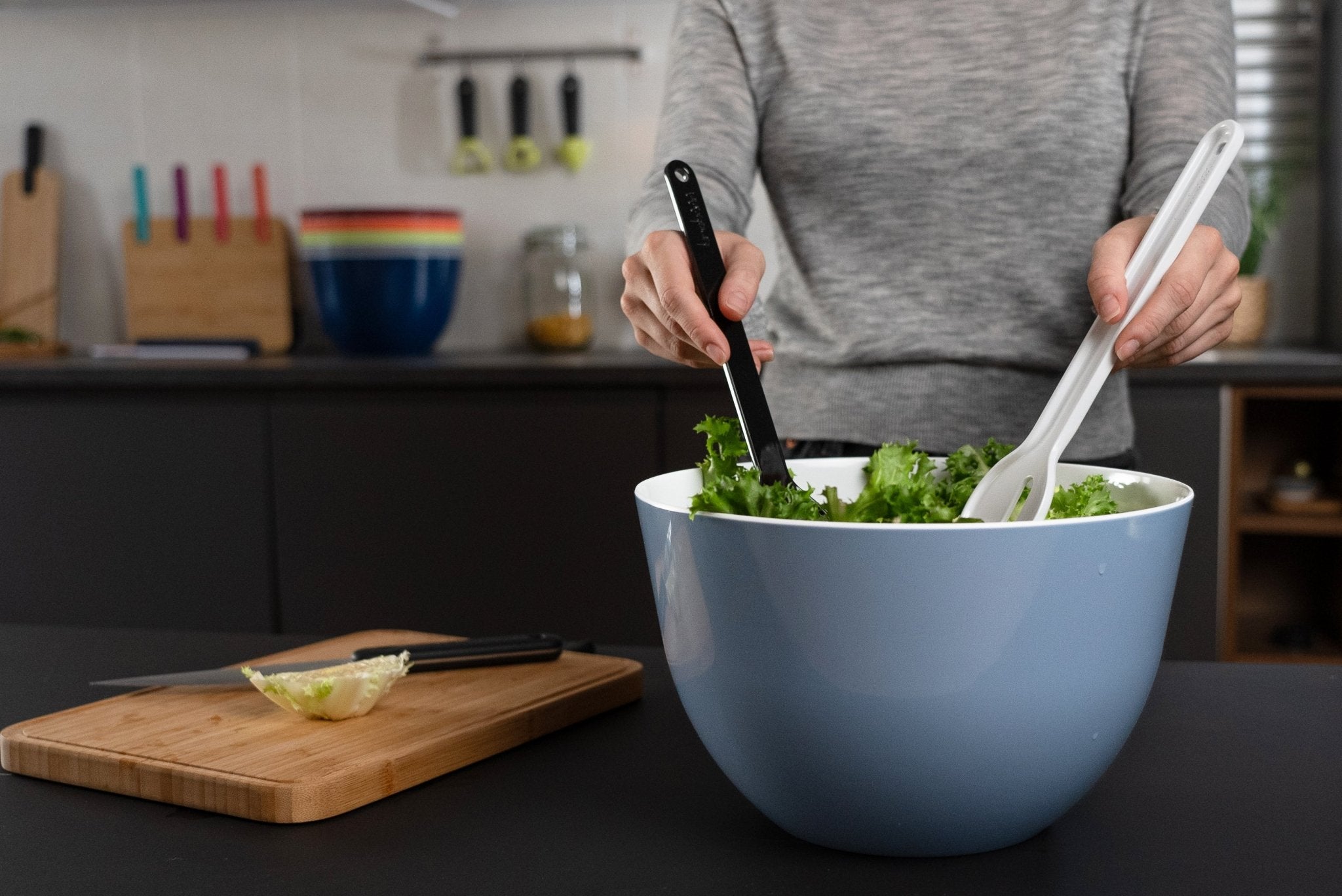 Trebonn Nest & Serve Spoon Set - Black/White - Simmer and Slice