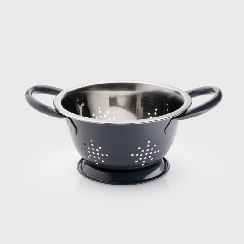 Mini Colander S/S 15cm dia x 8.6cm  Graphite